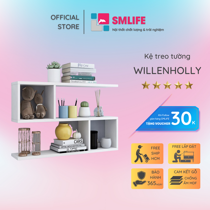 Kệ trang trí mini tiện dụng SMLIFE Willenholly