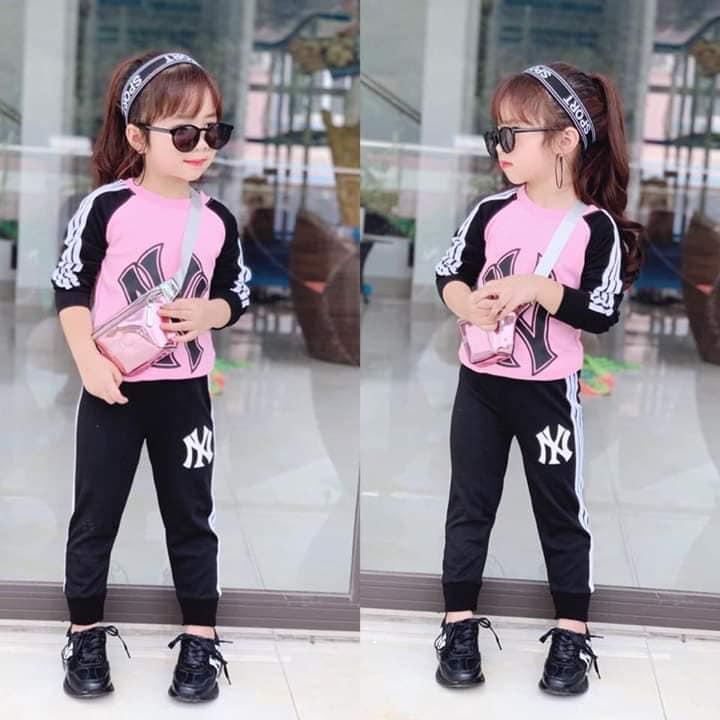 bộ thể thao dài tay cotton len cho bé