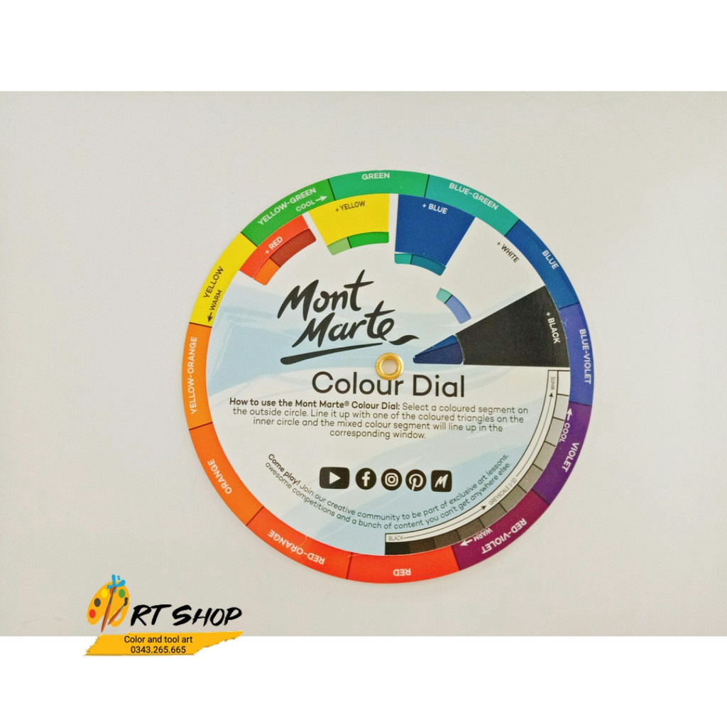 Instruction sheet mix colors mini Mont Marte -𝗖𝗼𝗹𝗼𝘂𝗿 𝗗𝗶𝗮𝗹
