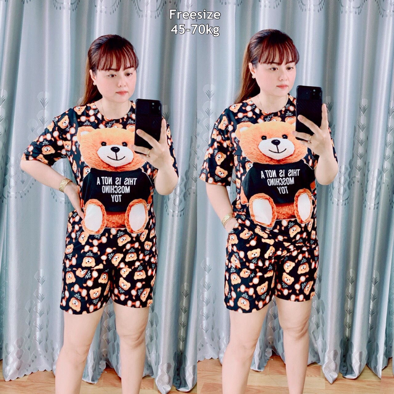 Đồ bộ lửng thun lạnh 3D hàng QC