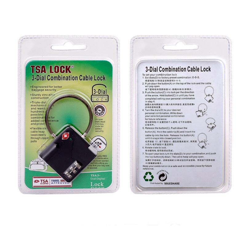 Ổ khóa số TSA cho vali du lịch TSA529