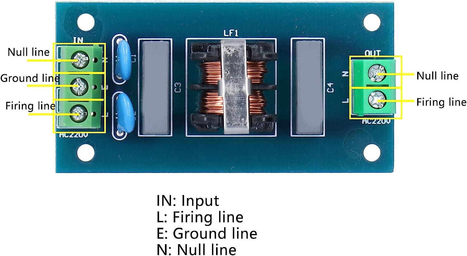 Mạch Lọc Nhiễu Điện Từ Nguồn 220VAC 3A EMI Filter Module (Mạch Lọc Nguồn AC-AC)