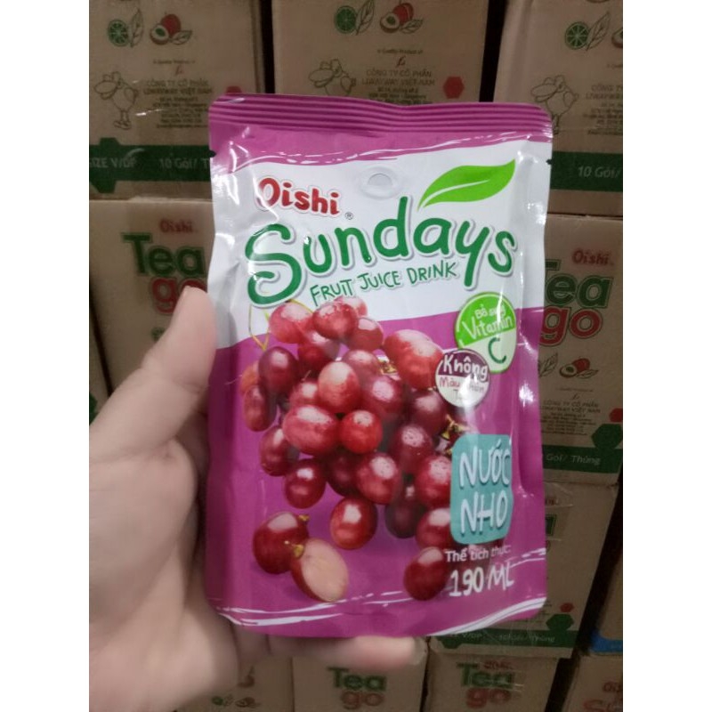 10 túi nước uống Oshi vị hoa quả