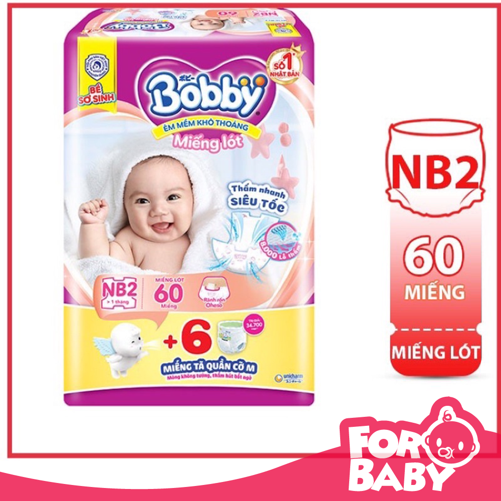 Miếng lót sơ sinh Bobby newborn 1/ newborn 2