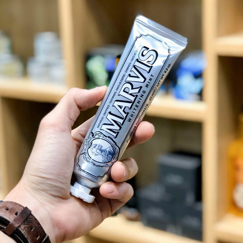 Kem Đánh Răng Marvis Whitening Mint 85ml - Làm Trắng Răng