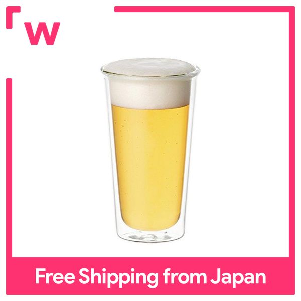 Kinto CAST Bicchiere Da Birra In Vetro Termico – 430 Ml, Elegante E Funzionale