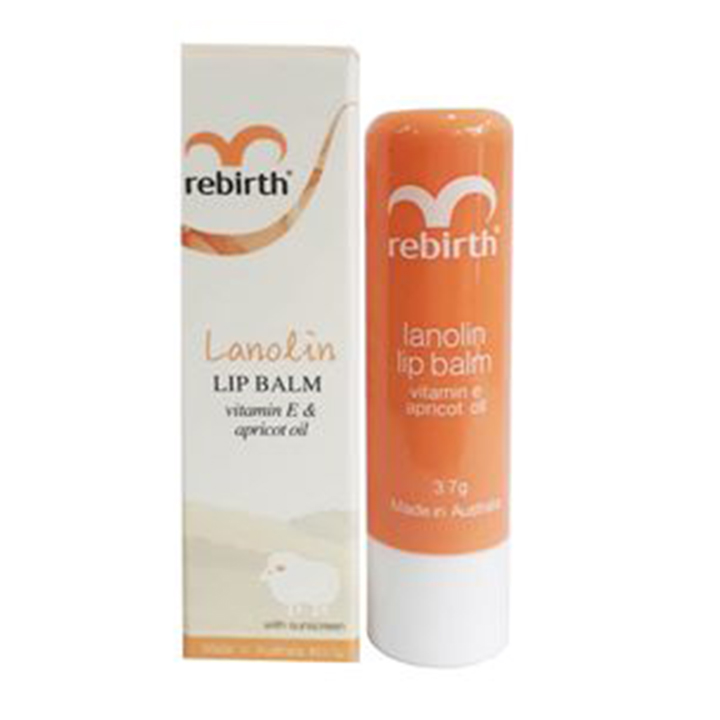 Rebirth Lanolin Lip Balm with Vitamin E Apricot Oil RB14