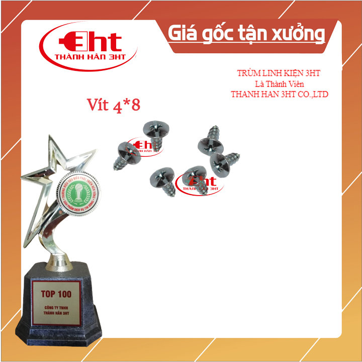 VÍT BẮT NHỰA + GỖ 4*10 (ĐÓNG GÓI 100G)
