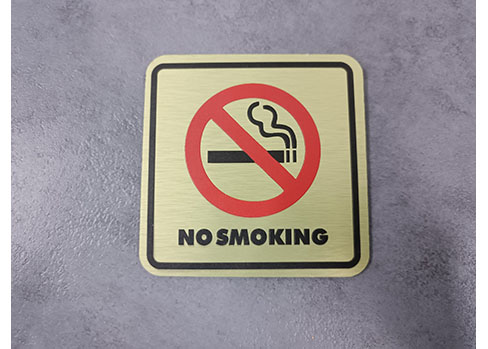 Bảng cấm hút thuốc alu in uv , bảng cấm alu , no smoking