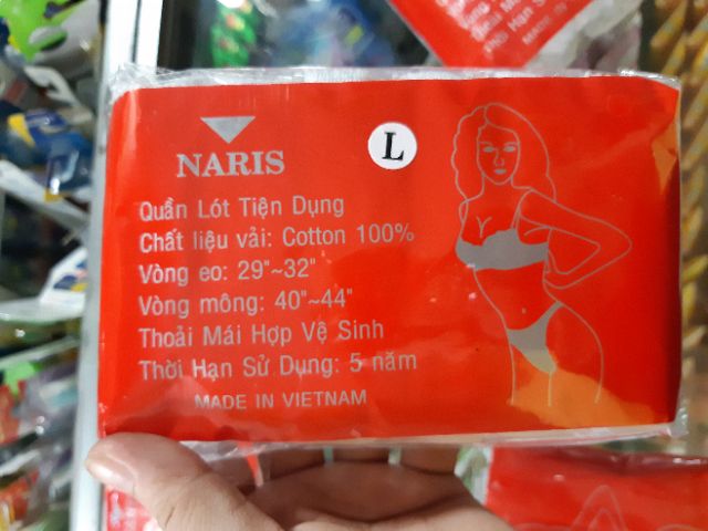 [HCM]Gói 6 quần lót giấy Naris