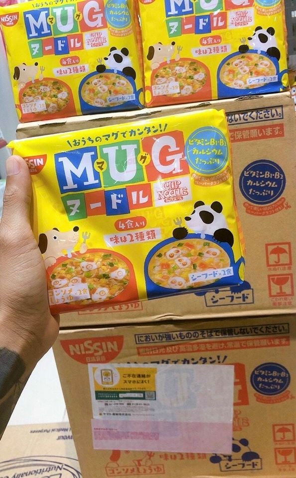 Mì MUG Nissin Nhật (1 bịch 4 gói nhỏ)