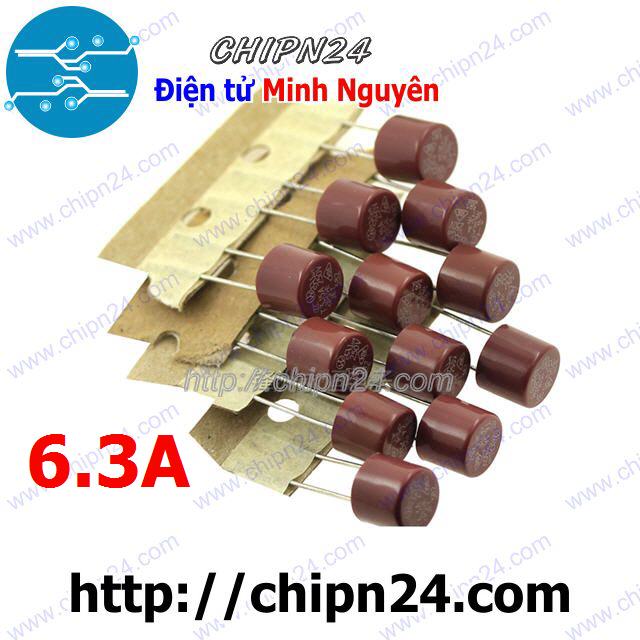 Cầu chì tròn 6.3a 250v 8x8mm