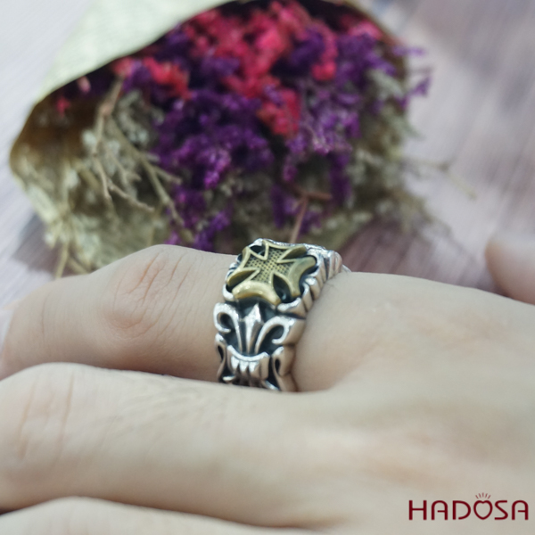[HCM] (Hadosa) (Ảnh thật) (Freeship) Nhẫn bạc Nam bạc Thái chorm heart