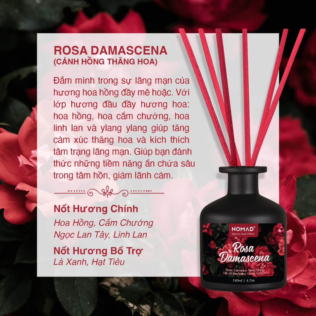 Tinh Dầu Tán Hương Que Mây Nomad Reed Diffuser 140ml