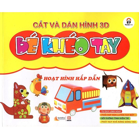 Cắt và dán hình 3d - bé khéo tay - hoạt hình hấp dẫn