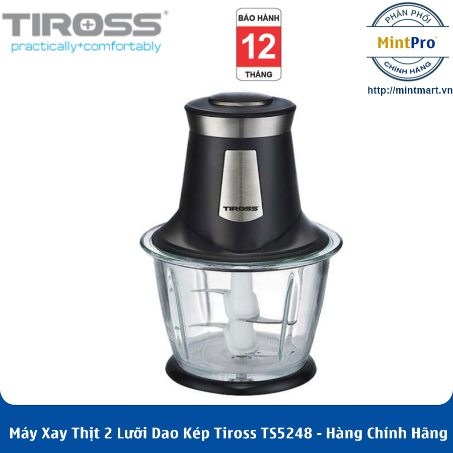 Máy Xay Thịt 2 Lưỡi Dao Kép Tiross TS5248 - 1.2L - Hàng Chính Hãng