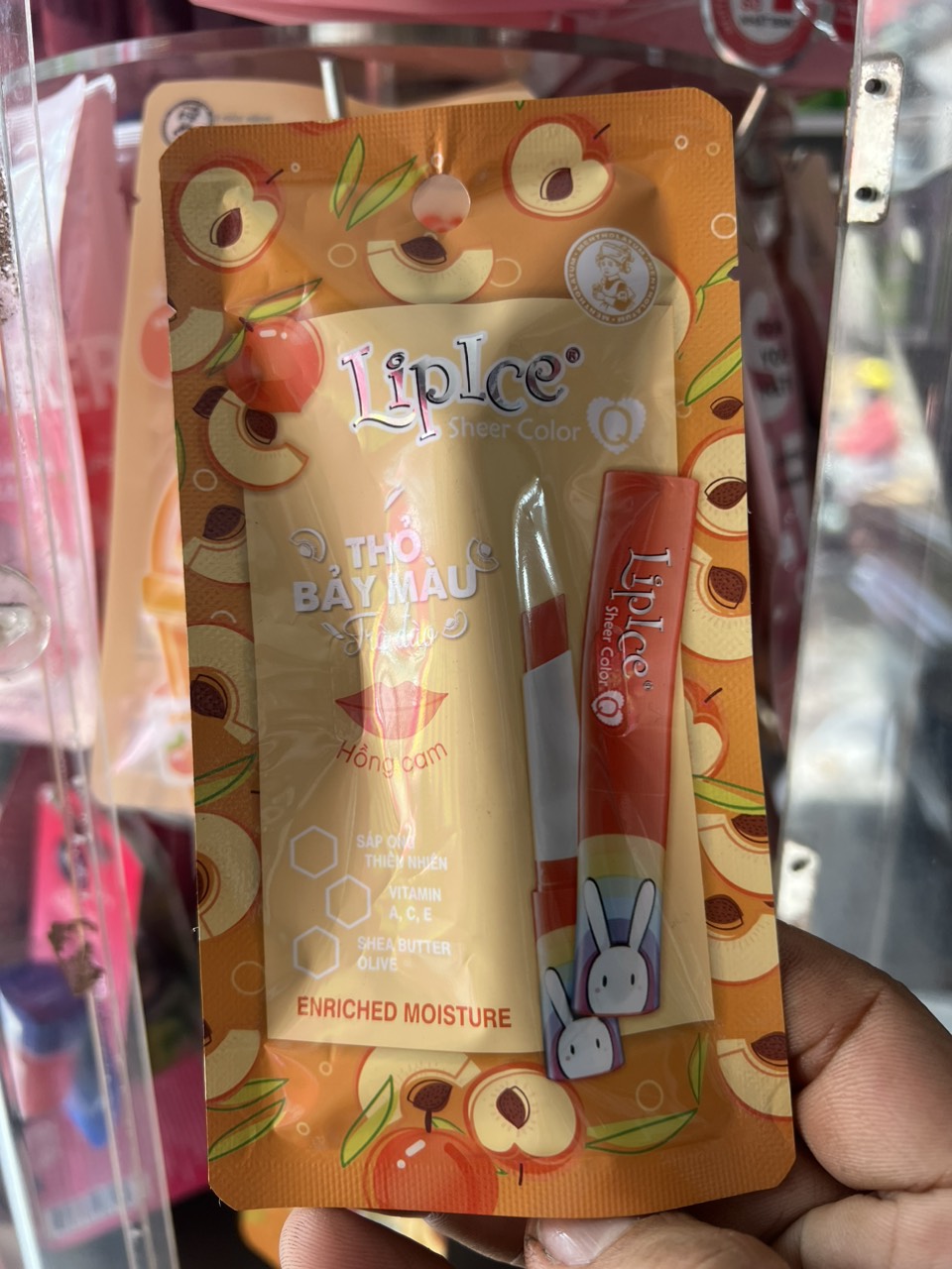 Son Dưỡng Môi  LipIce Sheer Color Q Thỏ Bảy Màu  ( cam )