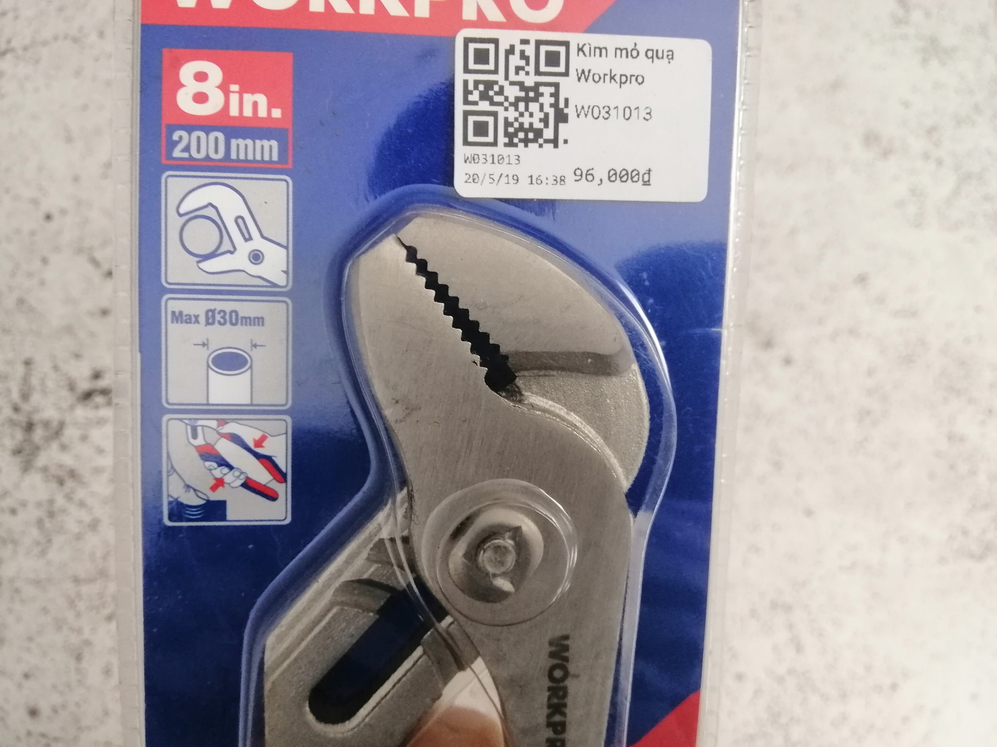 Kìm mỏ quạ Workpro w031013 8inches/200mm