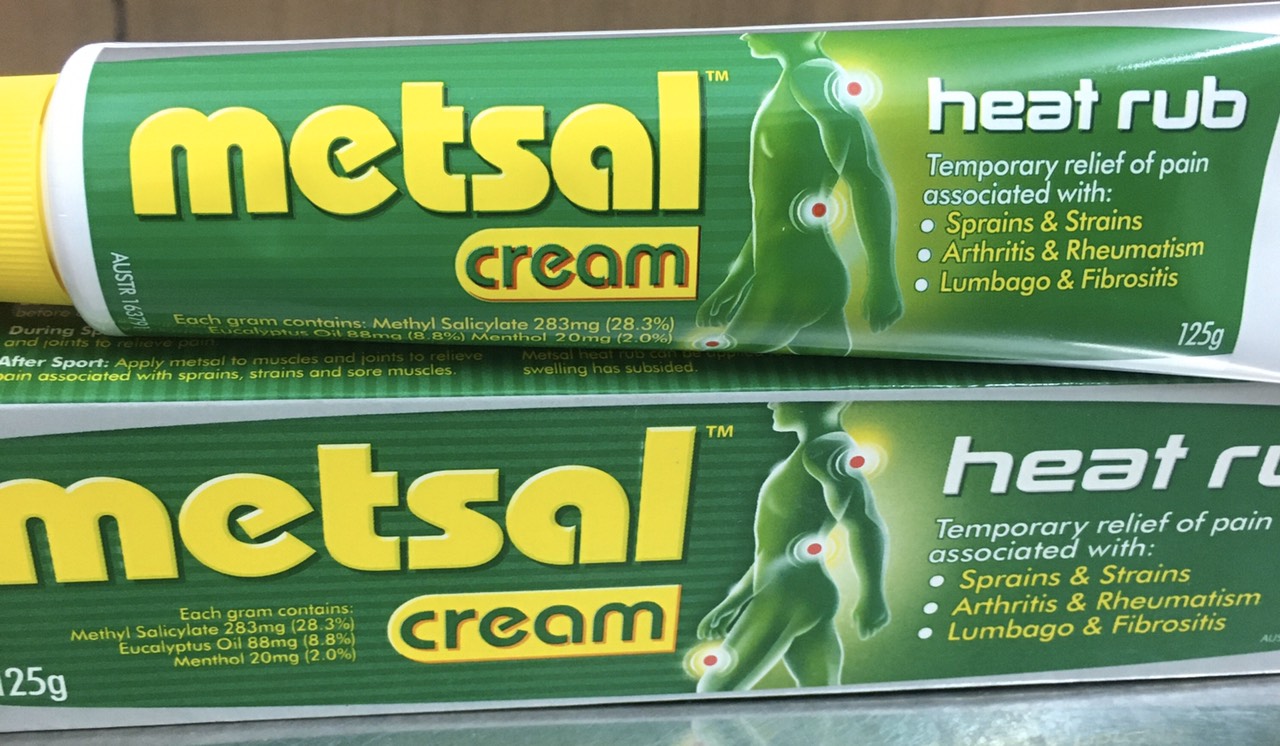 Dầu xoa bóp Metsal heat rub cream 125g
