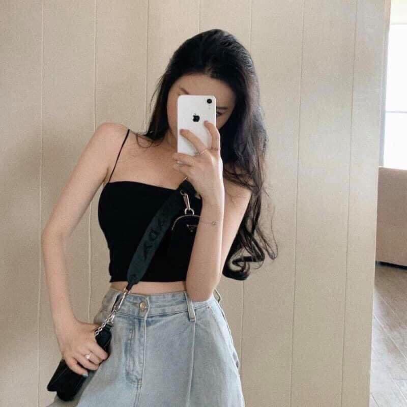 Áo 2 dây sợi bún cotton siêu xinh