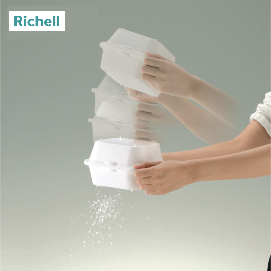 BỘ RỔ CHẬU NHỰA KHÁNG KHUẨN LEI RICHELL (S-TRẮNG)