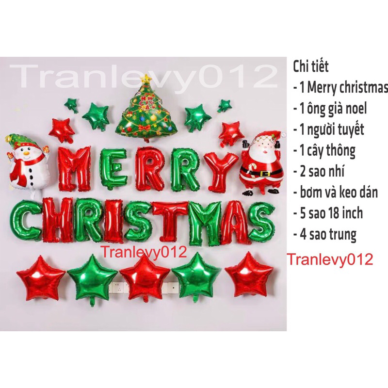 Sét bóng trang trí noel