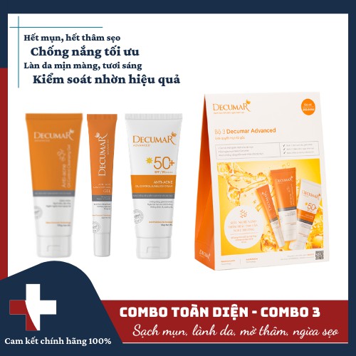 COMBO DƯỠNG DA DÀNH CHO DA MỤN DECUMAR ADVANCED