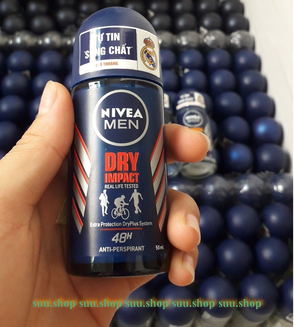 Lăn Khử Mùi Nivea Nam 50ml Khô Thoáng