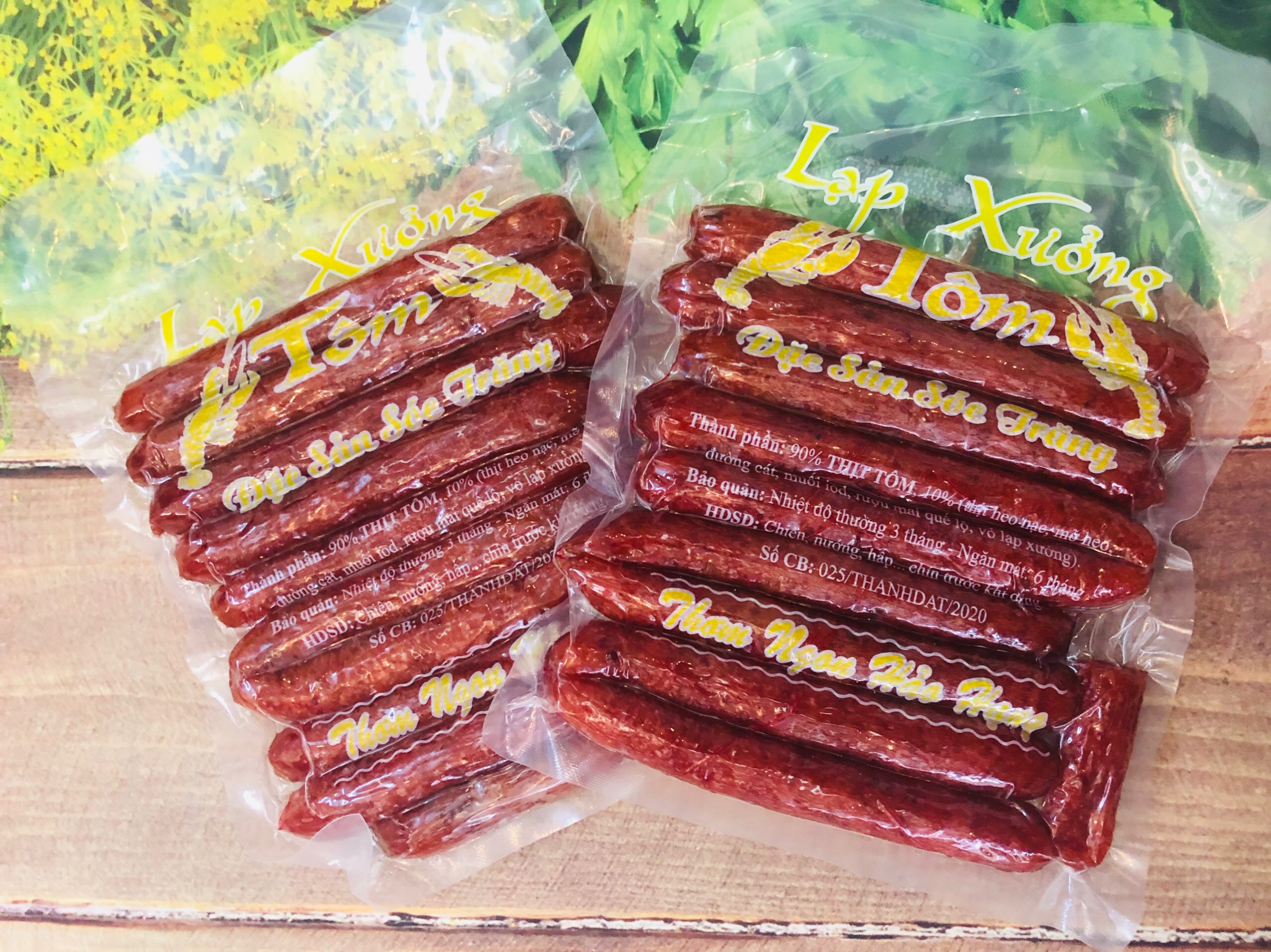 gói lạp xưởng tôm (500gr)