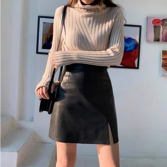 Chân Váy chữ A Da Xẻ Cực Hot