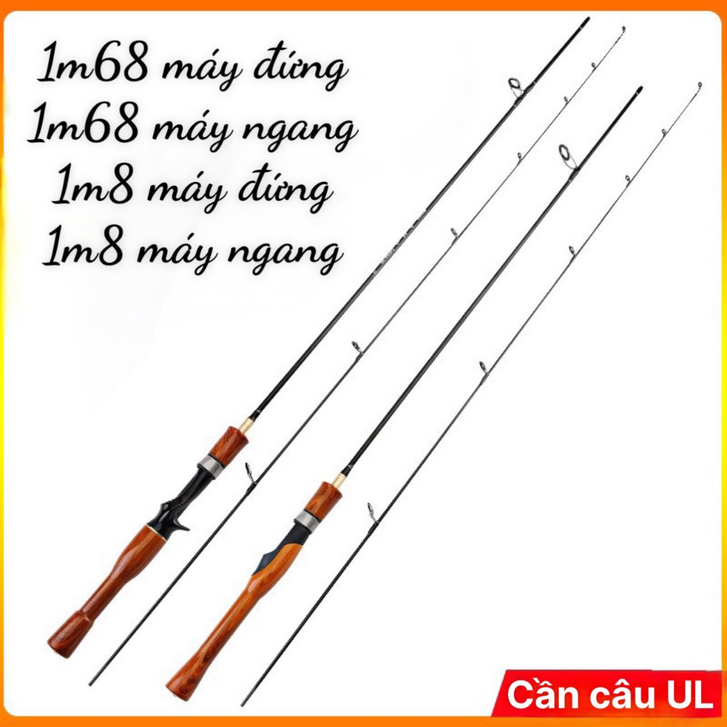 Bộ cần câu máy Lure UL + máy câu cá kim loại ( quà tặng )