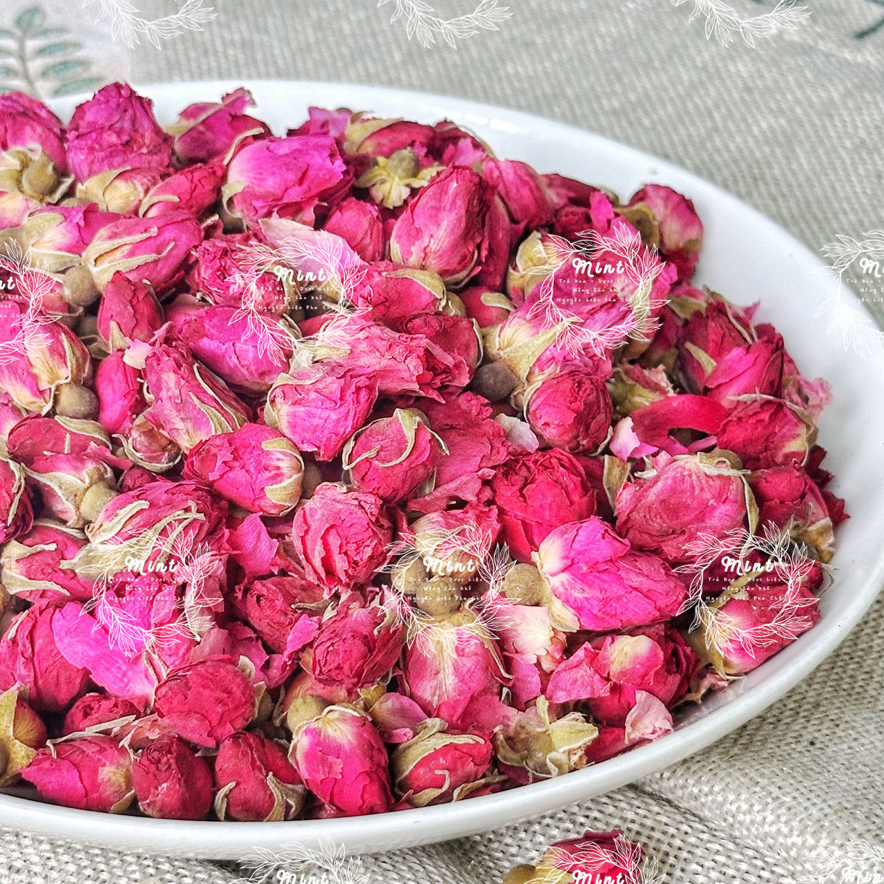 Nụ Hồng Đà Lạt (Trà Nụ Hồng Sấy Lạnh - Hoa Hồng Sấy) Túi 500Gram