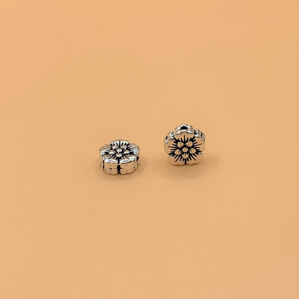 Charm nối hoa 5 cánh dày - charm bạc 925 - mã ca745