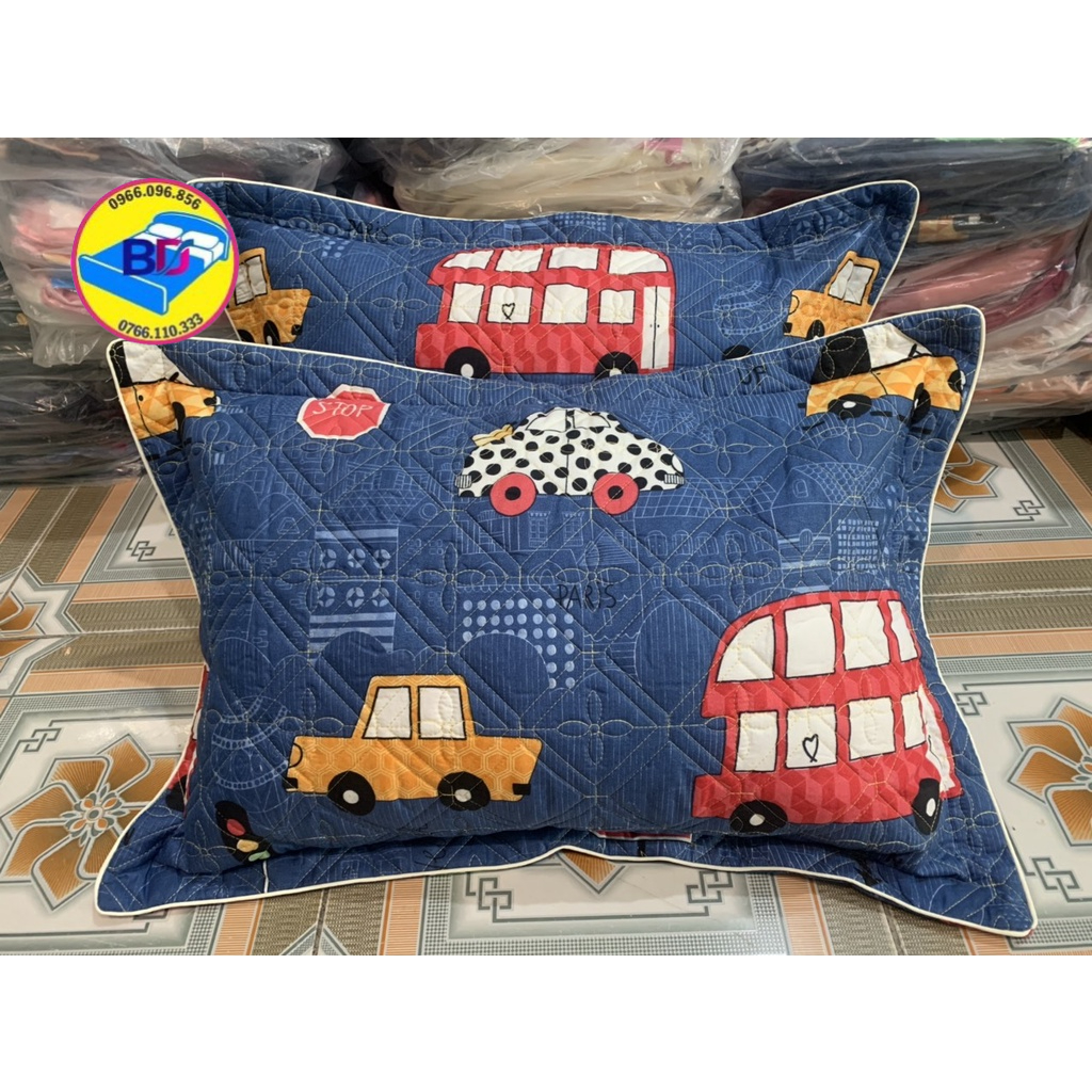 Vỏ gối trần bông cotton poly dày dặn