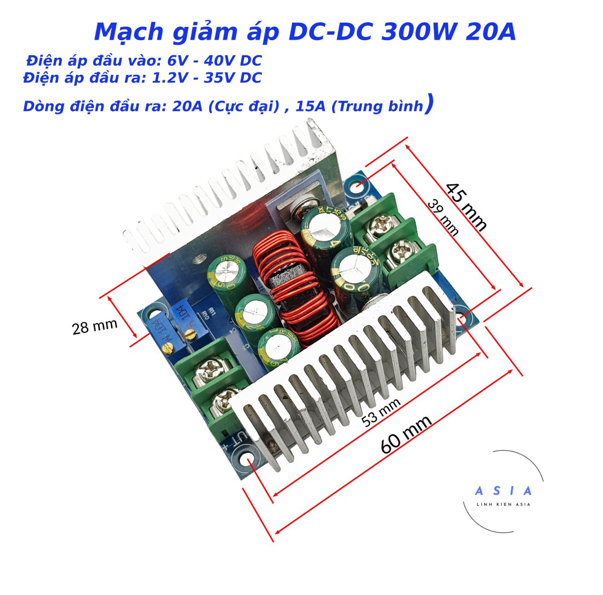 [HCM]Mạch giảm áp DC-DC 300W 20A có điều chỉnh dòng