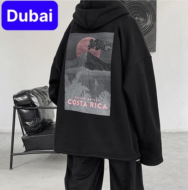 ÁO KHOÁC HOODIE NAM NỮ ĐEN COSTA RICA CHÂT NỈ DÀY PHOM FROM RỘNG CHỐNG LẠNH NẮNG NÓNG ĐÔNG HÈ SÀNH ĐIỆU 2023 - DUBAI FASHION