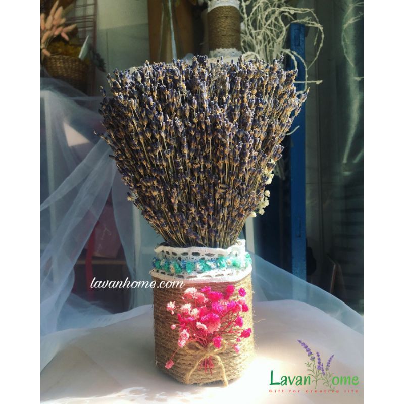 Lọ hoa khô lavender Pháp - Dried Flowers Lavender