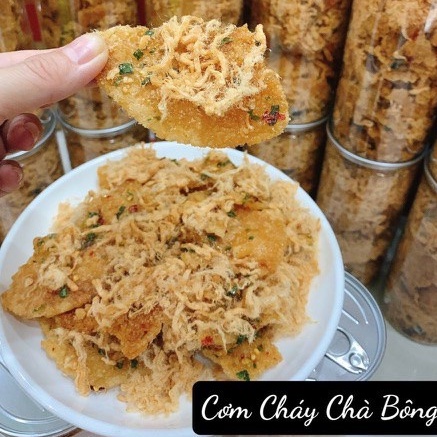 1 KG- Cơm cháy mắm hành lắc chà bông xù