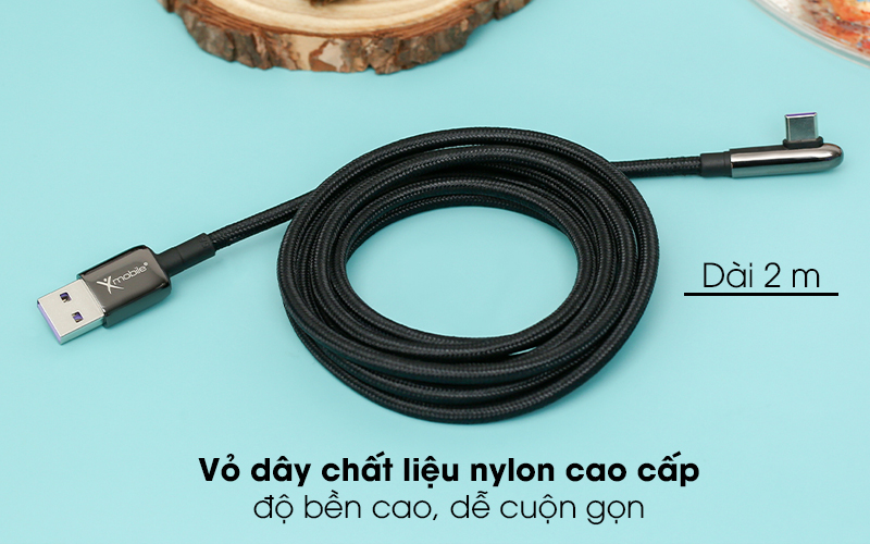 Cáp Type C 2m Xmobile FD-L01 Đen ( Like New )