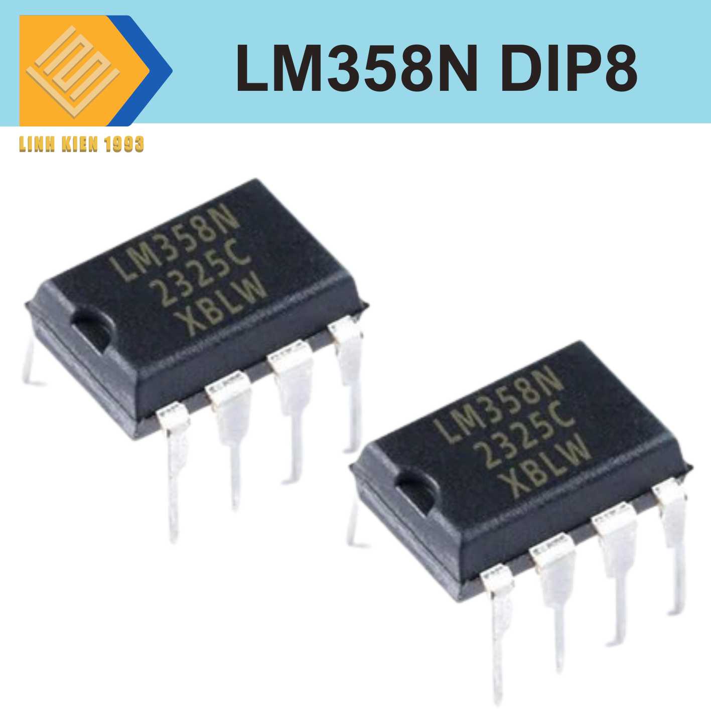 Ic khuếch đại thuật toán lm358n dip8