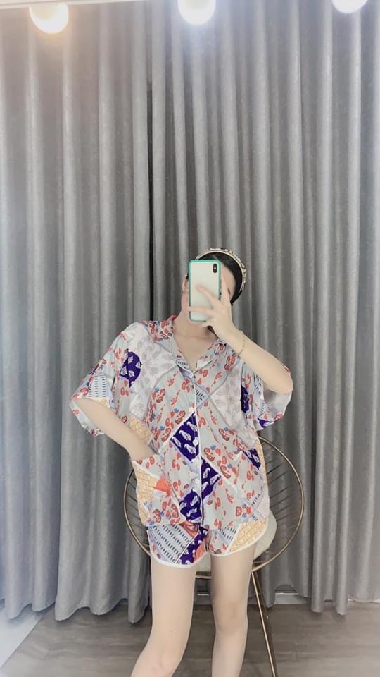 [HCM]Đồ Bộ Lụa Satin Quần Đùi Cánh Dơi (Part 1) (40-62kg)