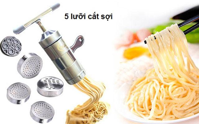 Dụng cụ làm bún tươi, mỳ, phở, bánh canh, nui tại nhà bằng tay, Thiết bị làm bún tươi tại nhà đơn giản, dễ sử dụng bằng inox cao cấp 304
