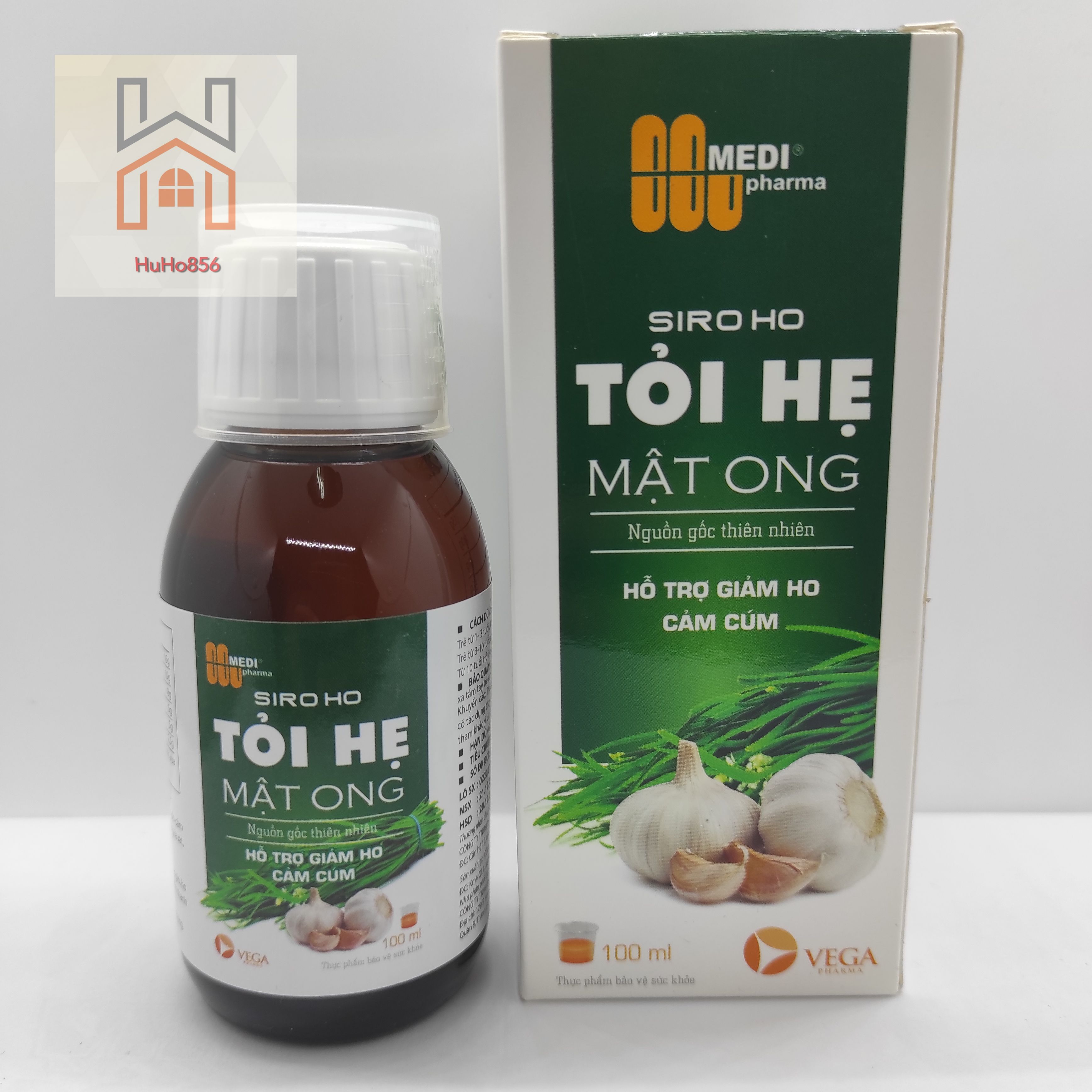 Siro ho tỏi hẹ mật ong