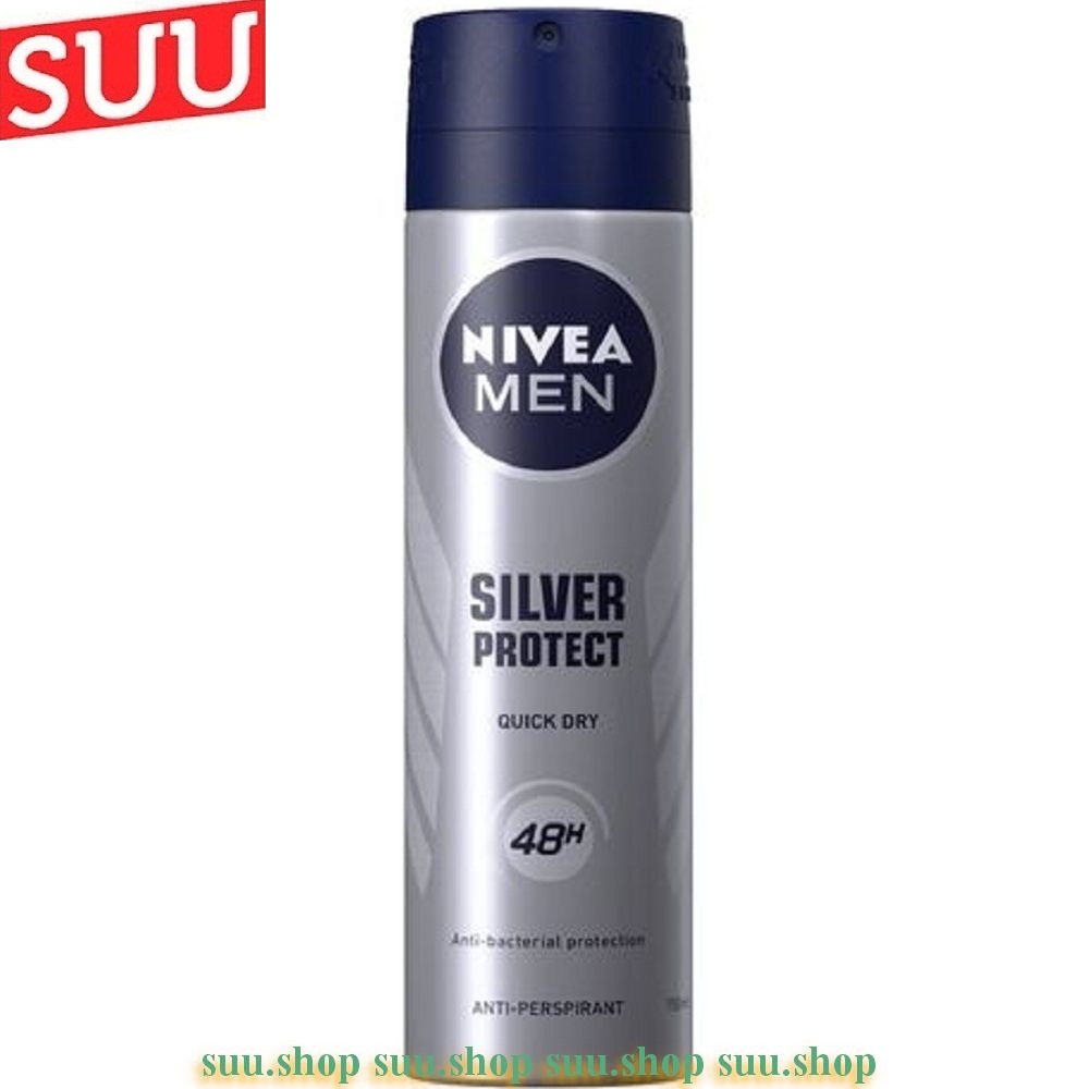 Xịt Khử Mùi Cho Nam 150ml Nivea Phân Tử Bạc (Silver Protect)