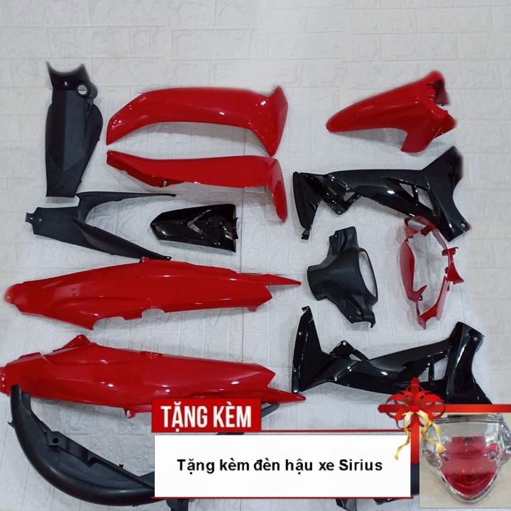 [TẶNG CỦ HẬU + TEM] Dàn áo xe SIRIUS nhựa ABS nguyên sinh cao cấp màu ĐỎ