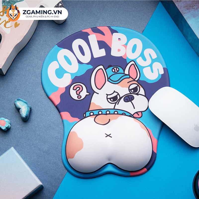 [Cao Cấp] Miếng lót chuột Silicon 3D Mario, Pacman, Phi Hành Gia, Doraemon và Corgi