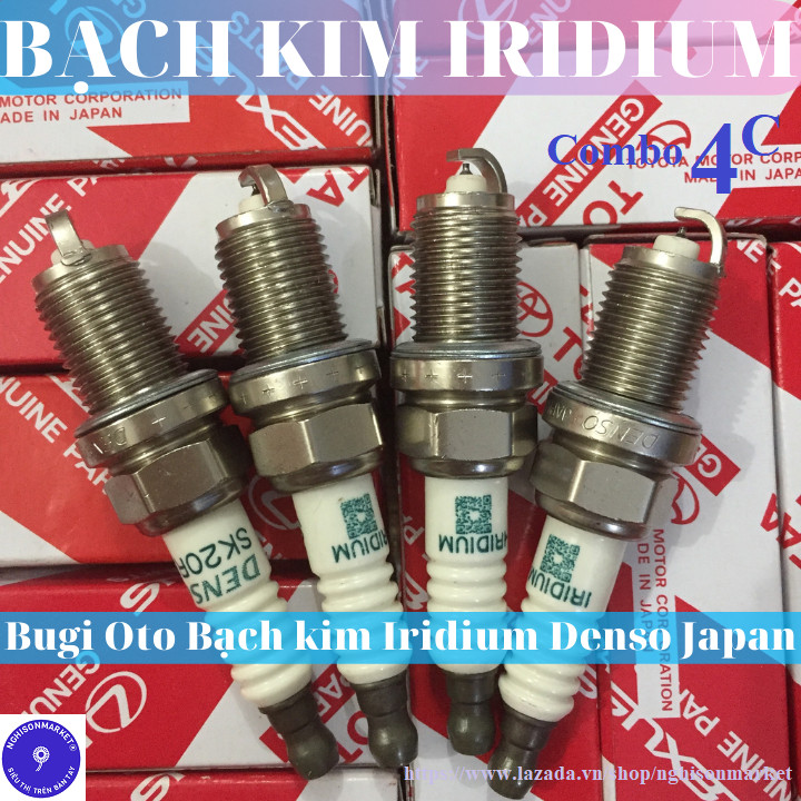 Bugi xe Mazda bộ 4 chiếc Bạch kim Iridium Denso Japan