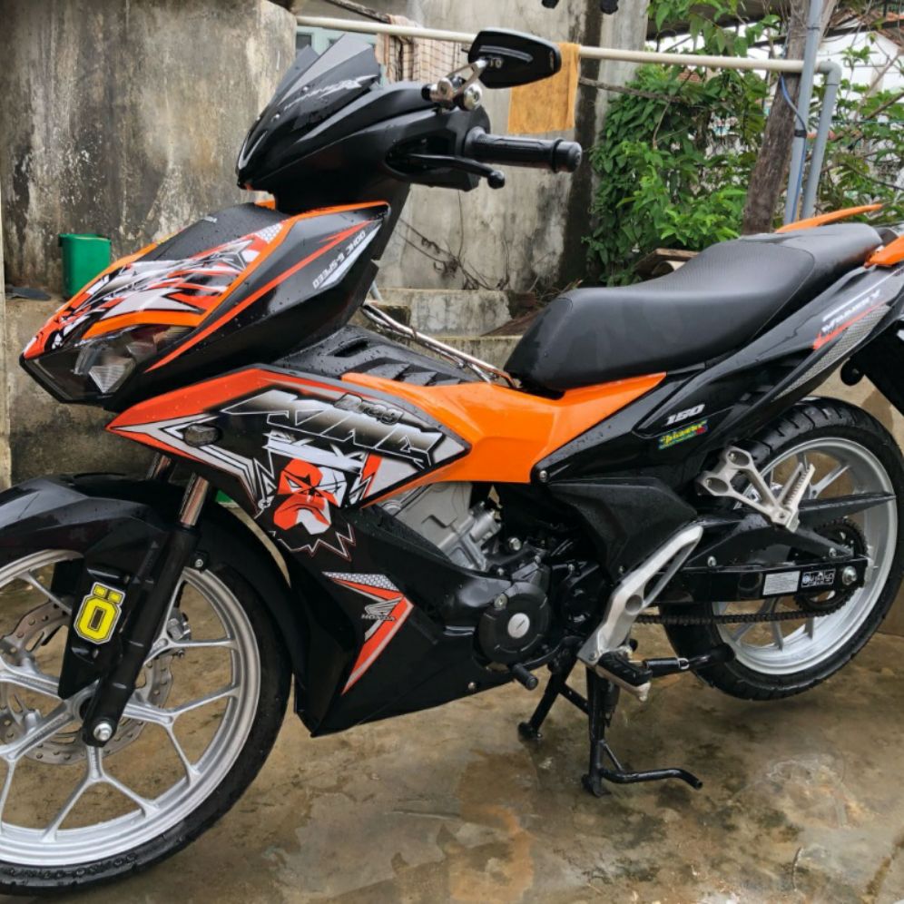 [HCM]Tem xe winnerX  tem rời mẫu kingdrag cam đen cao cấp