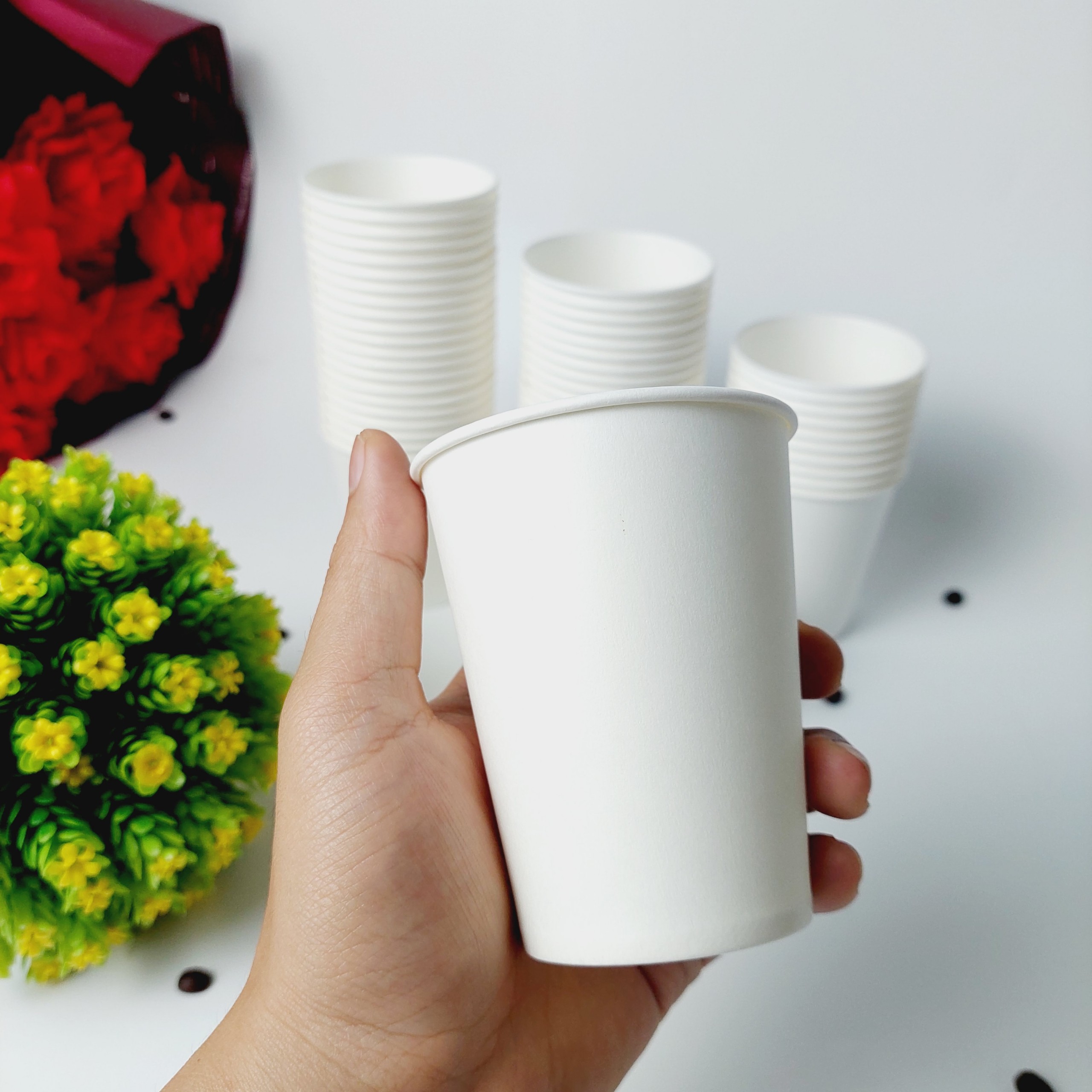 500 chiếc cốc giấy 240ml - 8oz ly giấy cafe NHẬP KHẨU HÀN QUỐC
