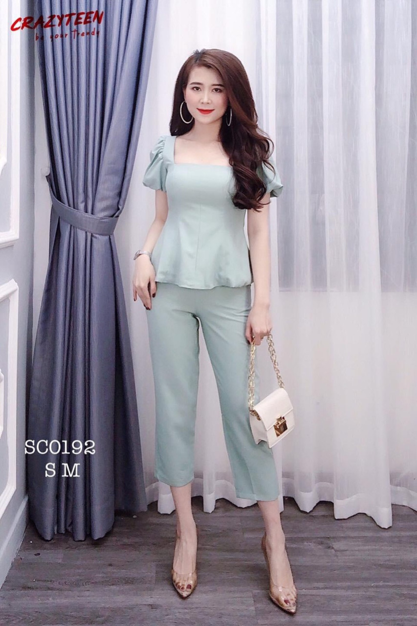 Sét bộ tay lỡ cổ vuông-HC